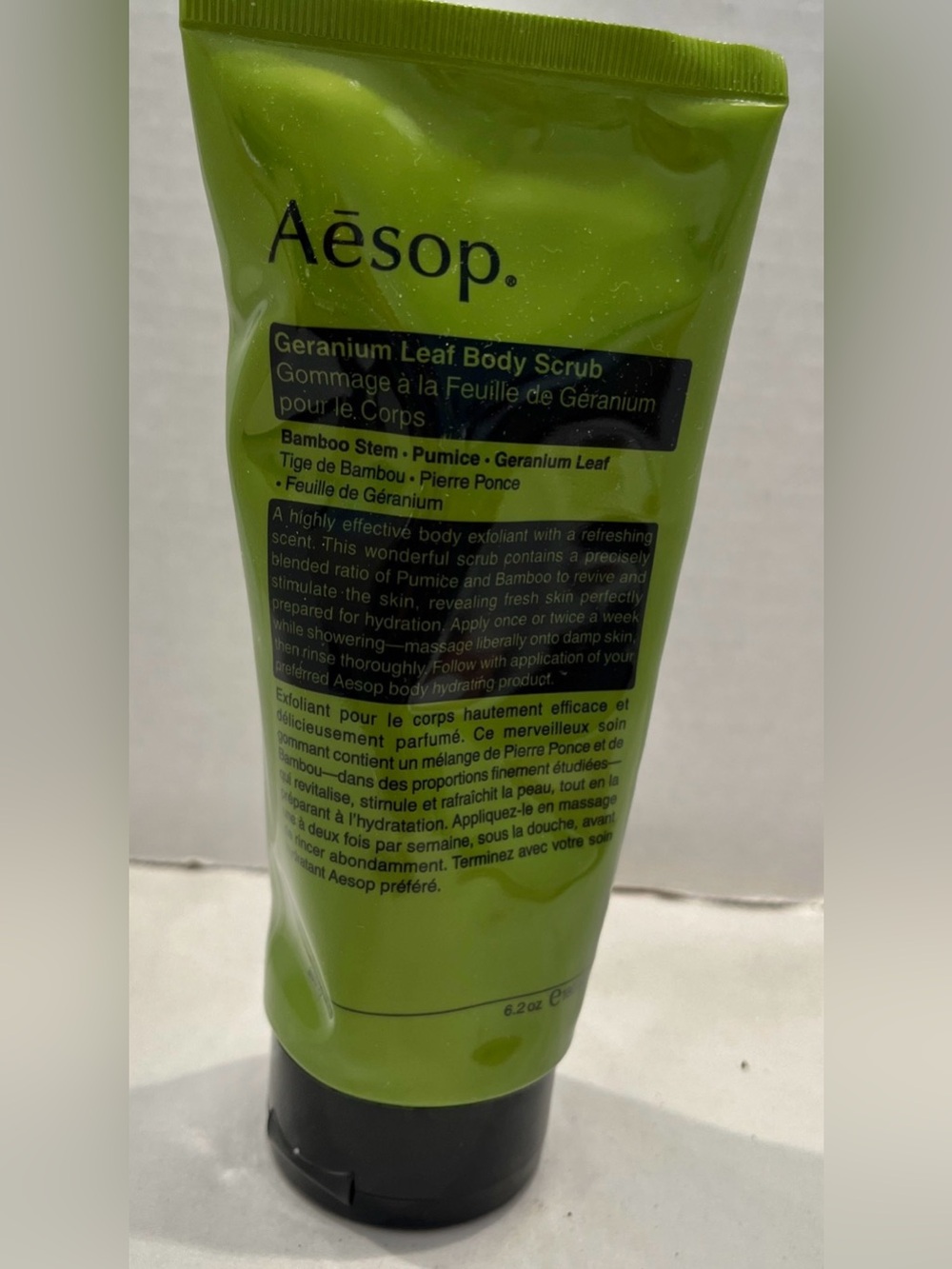 New Sealed AESOP Getanium Leaf Body Scrub 6.2 oz